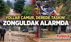 Yollar çamur, derede taşkın! Zonguldak alarmda