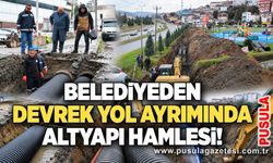 Belediyeden Devrek yol ayrımında altyapı hamlesi!