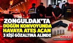 Zonguldak’ta düğün konvoyunda havaya ateş açan 3 kişi gözaltına alındı