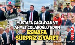 Mustafa Çağlayan ve Ahmet Çolakoğlu'ndan esnafa sürpriz ziyaret