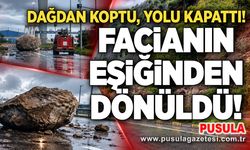 Dağdan koptu, yolu kapattı: Facianın eşiğinden dönüldü!