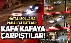 Hatalı sollama pahalıya patladı: Kafa kafaya çarpıştılar!