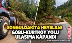 Zonguldak’ta heyelan! Göbü-Kurtköy yolu ulaşıma kapandı