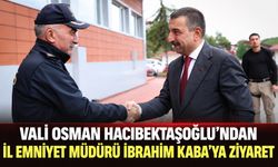 Vali Osman Hacıbektaşoğlu’ndan İl Emniyet Müdürü İbrahim Kaba’ya ziyaret