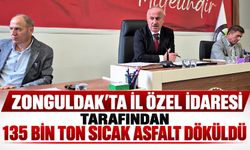 Zonguldak’ta İl Özel İdaresi tarafından 135 bin ton sıcak asfalt döküldü