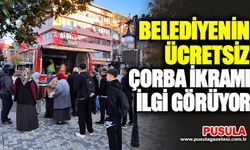 Belediyenin ücretsiz çorba ikramı ilgi görüyor