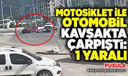 Motosiklet ile otomobil kavşakta çarpıştı: 1 yaralı