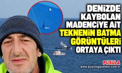 Denizde kaybolan madenciye ait teknenin batma görüntüleri ortaya çıktı