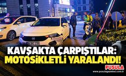 Kavşakta çarpıştılar: Motosikletli yaralandı!