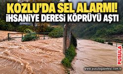 Kozlu’da sel alarmı! İhsaniye Deresi köprüyü aştı