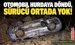 Otomobil hurdaya döndü, sürücü ortada yok!