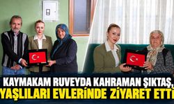 Kaymakam Ruveyda Kahraman Şıktaş, yaşlıları evlerinde ziyaret etti