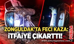 Zonguldak'ta feci kaza: İtfaiye çıkarttı!