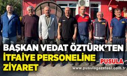 Başkan Vedat Öztürk’ten itfaiye personeline ziyaret