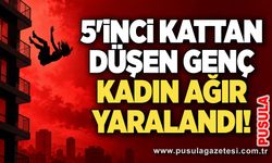 5'inci kattan düşen genç kadın ağır yaralandı!