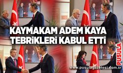 Kaymakam Adem Kaya tebrikleri kabul etti