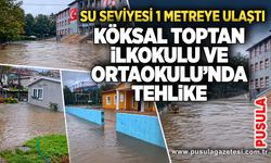 Köksal Toptan İlkokulu ve Ortaokulu’nda tehlike: Su seviyesi 1 metreye ulaştı