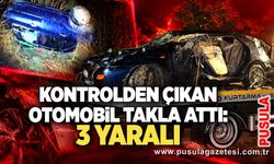 Kontrolden çıkan otomobil takla attı: 3 yaralı