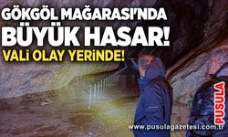 Vali olay yerinde! Gökgöl Mağarası'nda büyük hasar!