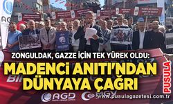 Zonguldak, Gazze için tek yürek oldu: Madenci Anıtı'ndan dünyaya çağrı
