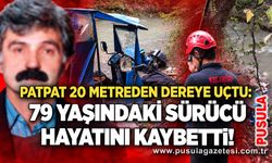Patpat 20 metreden dereye uçtu: 79 yaşındaki sürücü hayatını kaybetti!
