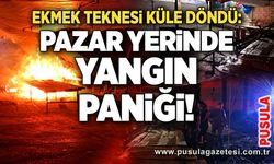 Ekmek teknesi küle döndü: Pazar yerinde yangın paniği!