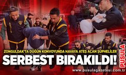 Zonguldak’ta düğün konvoyunda havaya ateş açan şüpheliler serbest bırakıldı!