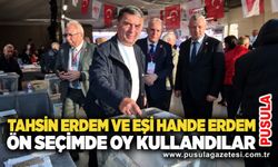 Tahsin Erdem ve eşi Hande Erdem ön seçimde oy kullandılar