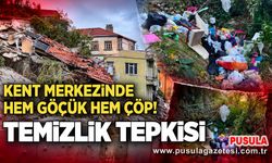 Kent merkezinde hem göçük hem çöp! Temizlik tepkisi
