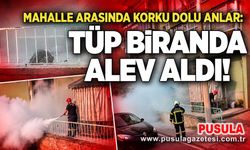 Mahalle arasında korku dolu anlar: Tüp bir anda alev aldı!