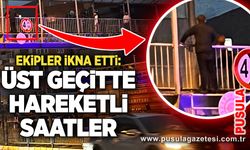 Zonguldak’ta üst geçitte hareketlilik: Ekipler ikna etti