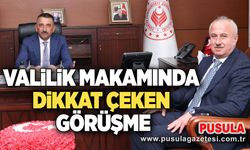 Valilik makamında dikkat çeken görüşme