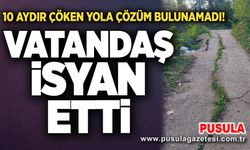 10 aydır çöken yola çözüm bulunamadı! Vatandaş isyan etti