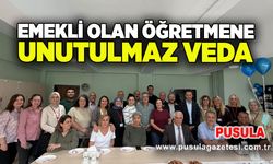 Emekli olan öğretmene unutulmaz veda