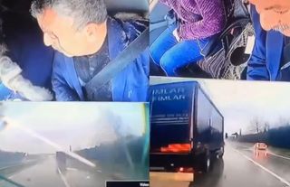 Yolcu dolu minibüsünün kamyona çarptığı kazanın görüntüleri ortaya çıktı