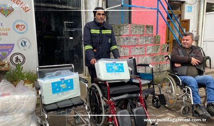 Promosyonuyla engelli vatandaşa tekerlekli sandalye aldı