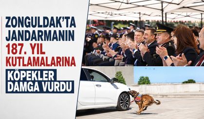 Zonguldak'ta jandarmanın 187. yıl kutlamalarına köpekler damga vurdu