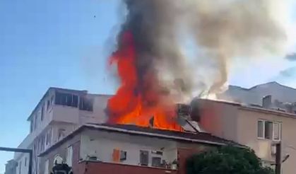 3 katlı apartmanda korkutan yangın