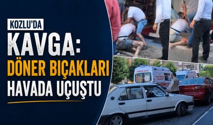Kozlu'da kavga: Döner bıçakları havada uçuştu