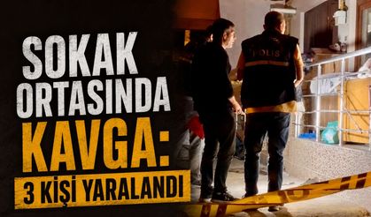 Sokak ortasında kavga: 3 kişi yaralandı