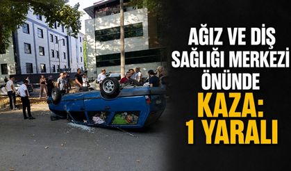 Ağız ve Diş Sağlığı Merkezi önünde kaza: 1 yaralı