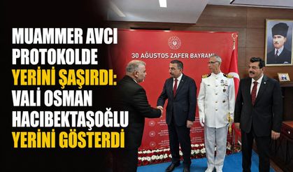 Muammer Avcı protokolde yerini şaşırdı: Vali Osman Hacıbektaşoğlu yerini gösterdi