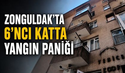 Zonguldak’ta 6’ncı katta yangın paniği