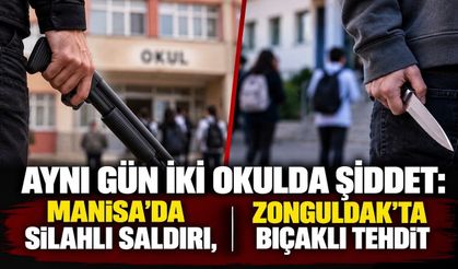 Aynı gün iki okulda şiddet: Manisa’da silahlı saldırı, Zonguldak’ta bıçaklı tehdit