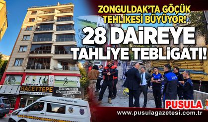 Zonguldak’ta göçük tehlikesi büyüyor! 28 daireye tahliye tebligatı!