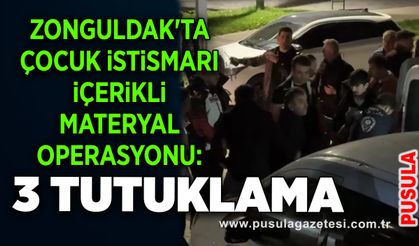 Zonguldak'ta çocuk istismarı içerikli materyal operasyonu: 3 tutuklama