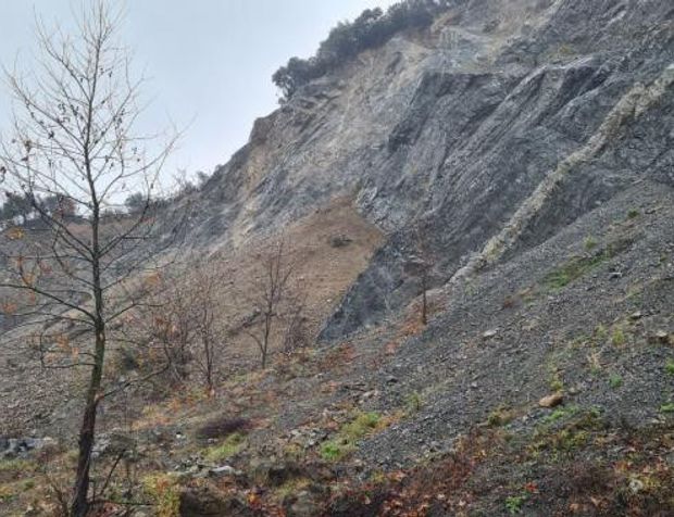 Heyelan anı kamerada