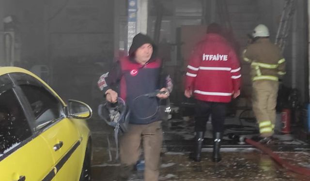 Sanayi Sitesinde yangın 