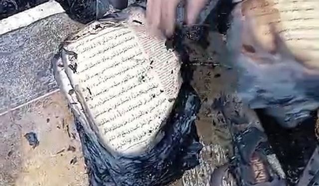 3 konteyner küle dönerken Kur’an-ı Kerim’in sayfaları yanmadı