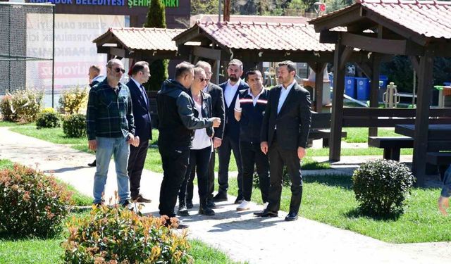 Başkan Özkan Çetinkaya sahadaki çalışmaları inceledi